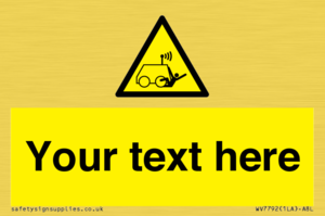 Custom warning run over by operator controlled machine